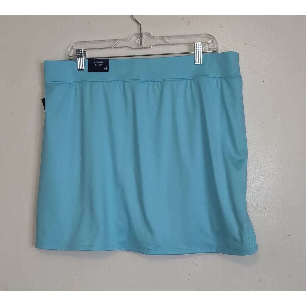Crown & Ivy Skort Skirt + Shorts Women's Sz XL AQUA Sports Tennis Pickleball NWT - Picture 5 of 11